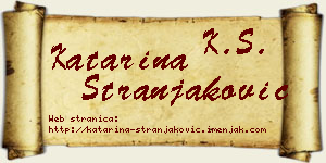 Katarina Stranjaković vizit kartica